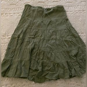 Vintage green midi skirt